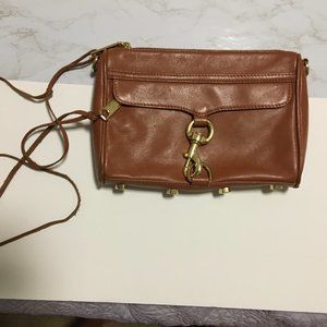 Tan Rebecca Minkoff Mini Mac, gold hardware